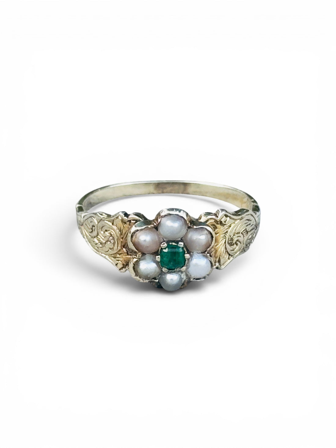 Antique 14k Gold Emerald Ring