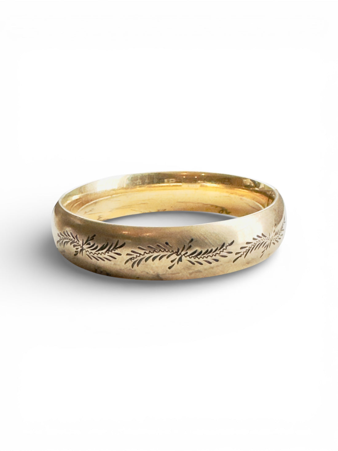 Antique Etched Gold Bangle