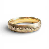Antique Etched Gold Bangle