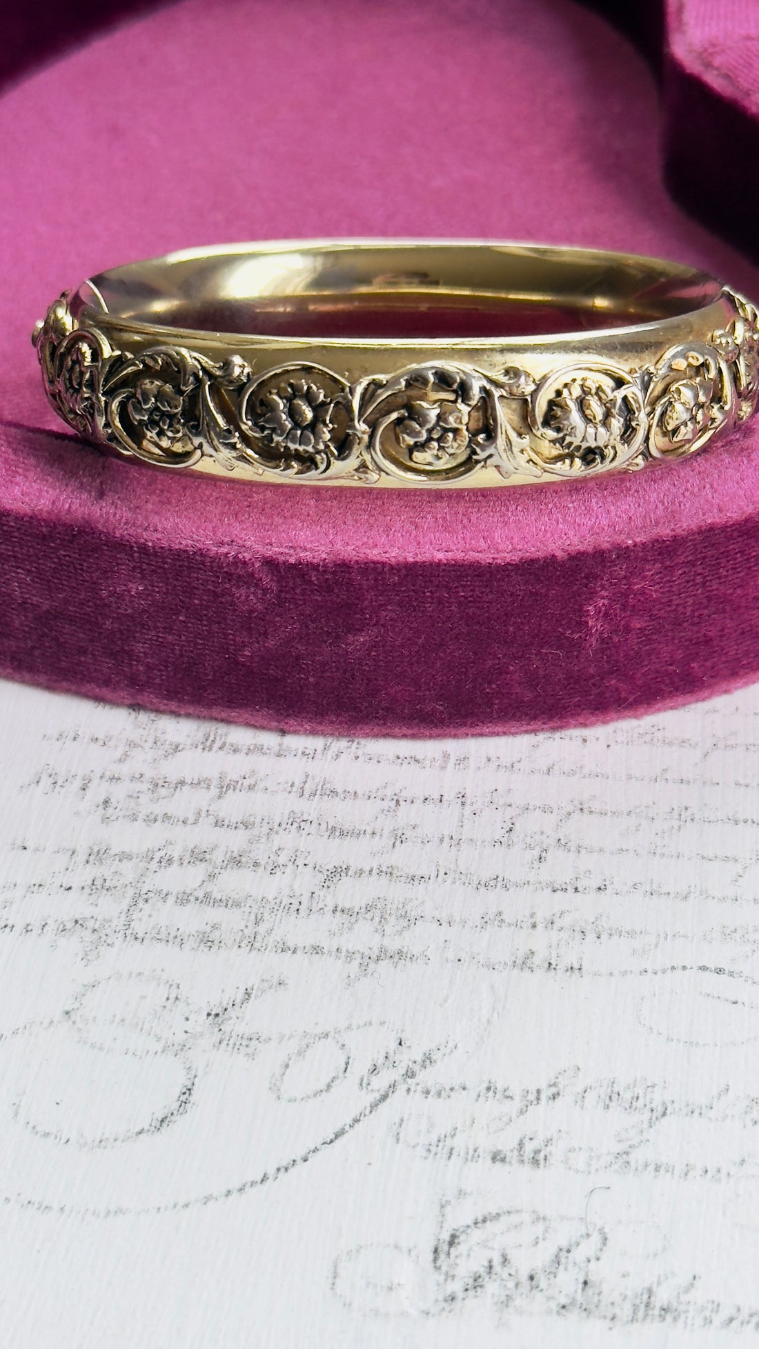 Gold Repousse Bracelet