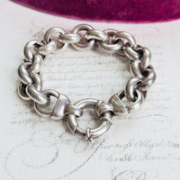 modern silver link bracelet