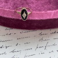 10k Gold Black Onyx Diamond Ring