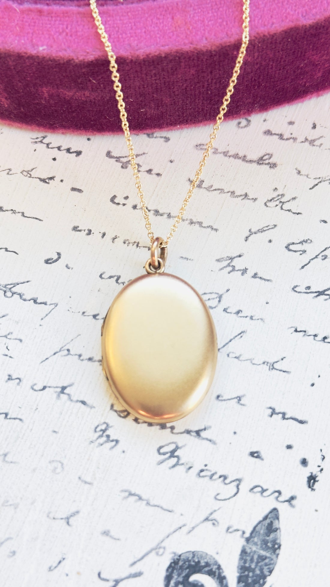 reverse side of locket