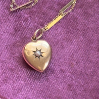 Gold Starburst Heart Necklace