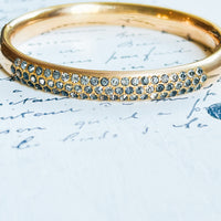 Antique Gold Rhinestone Bracelet