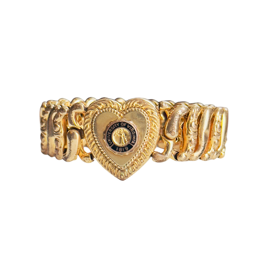 Gold-Filled Vintage Sweetheart Expansion Bracelet – UVA Insignia by Pittman & Keeler