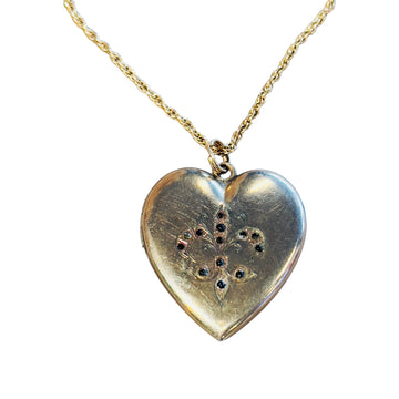 Fleur De Lis Heart Locket