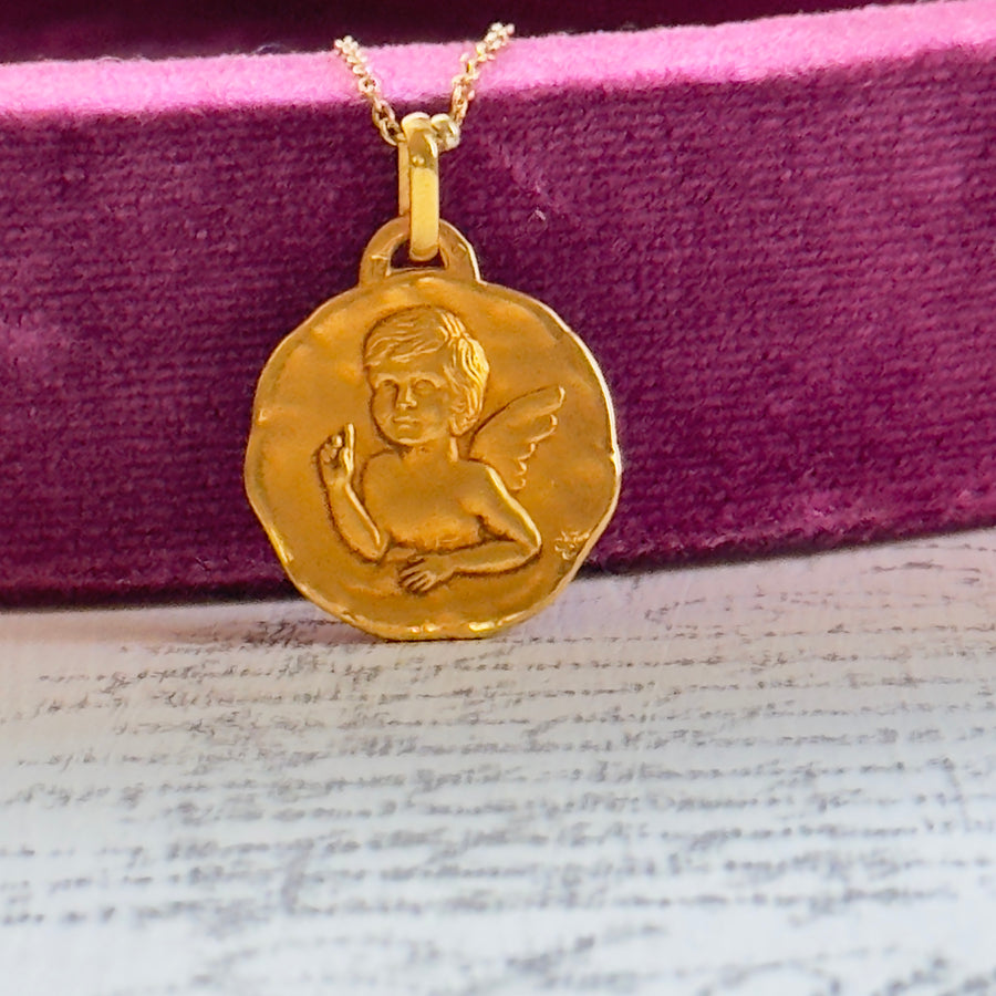 Gold Cherub Pendant