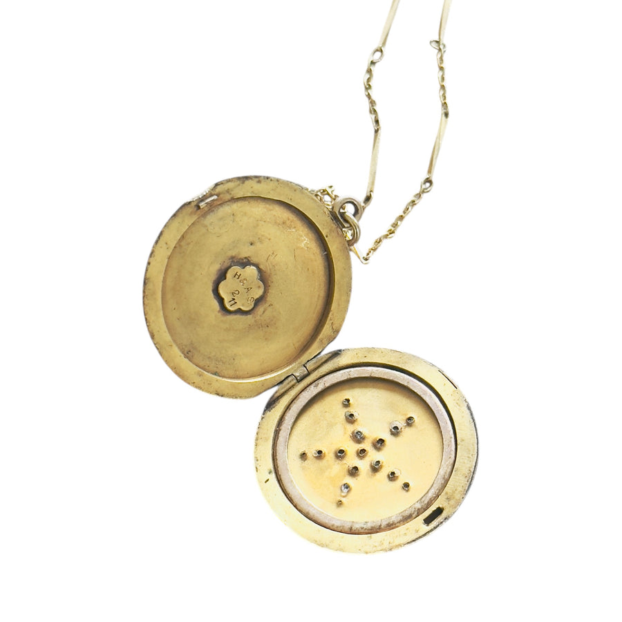 Round Gold Photo Locket