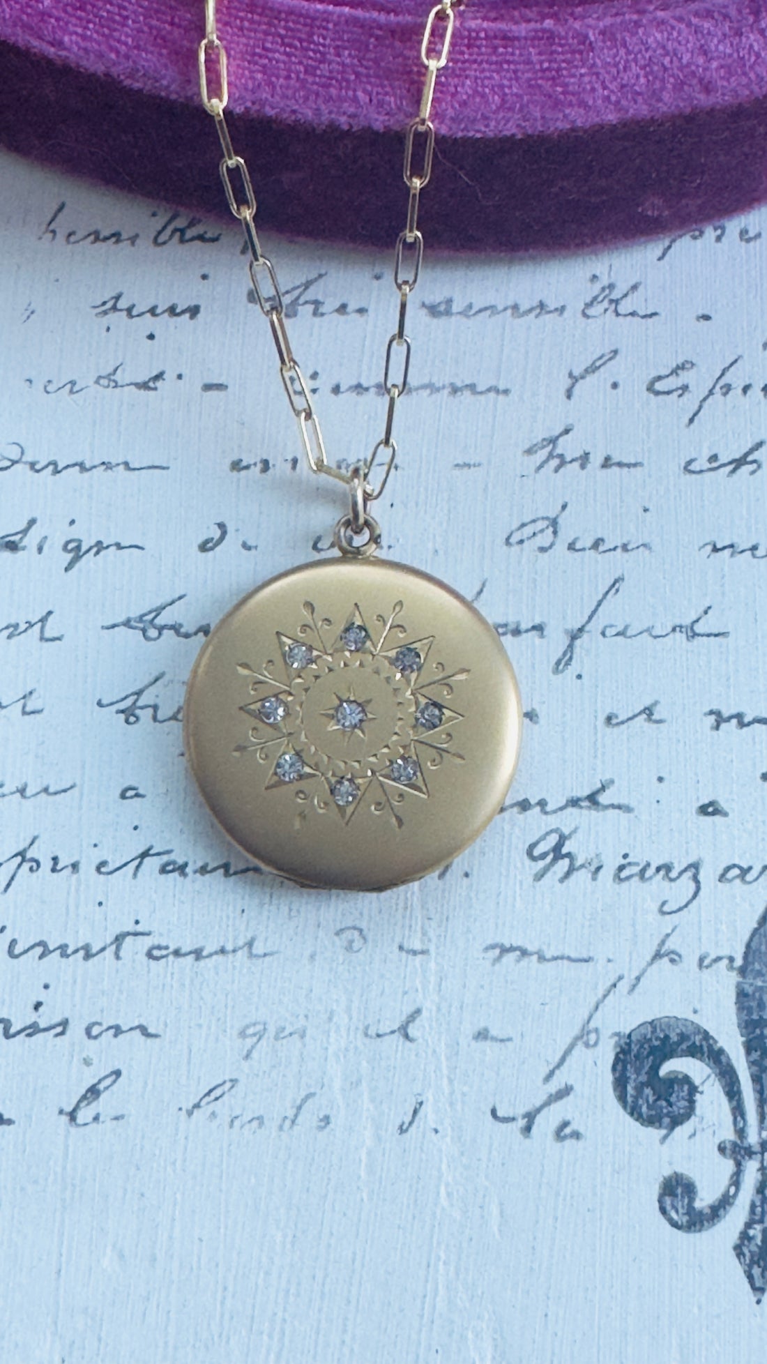 Starburst Gold Locket