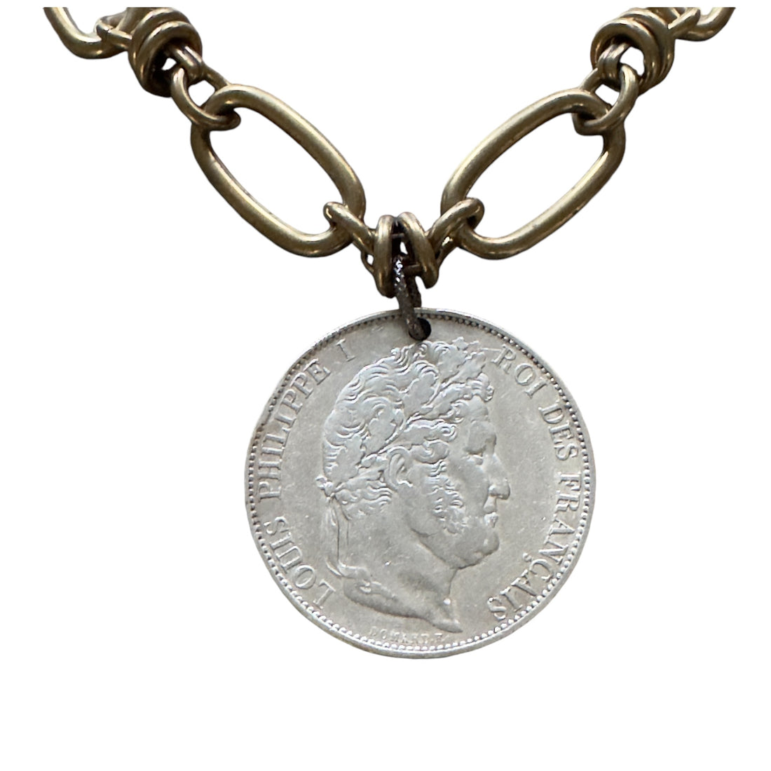 Sterling Silver Round Coin Necklace