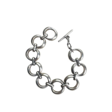 silver link bracelet,