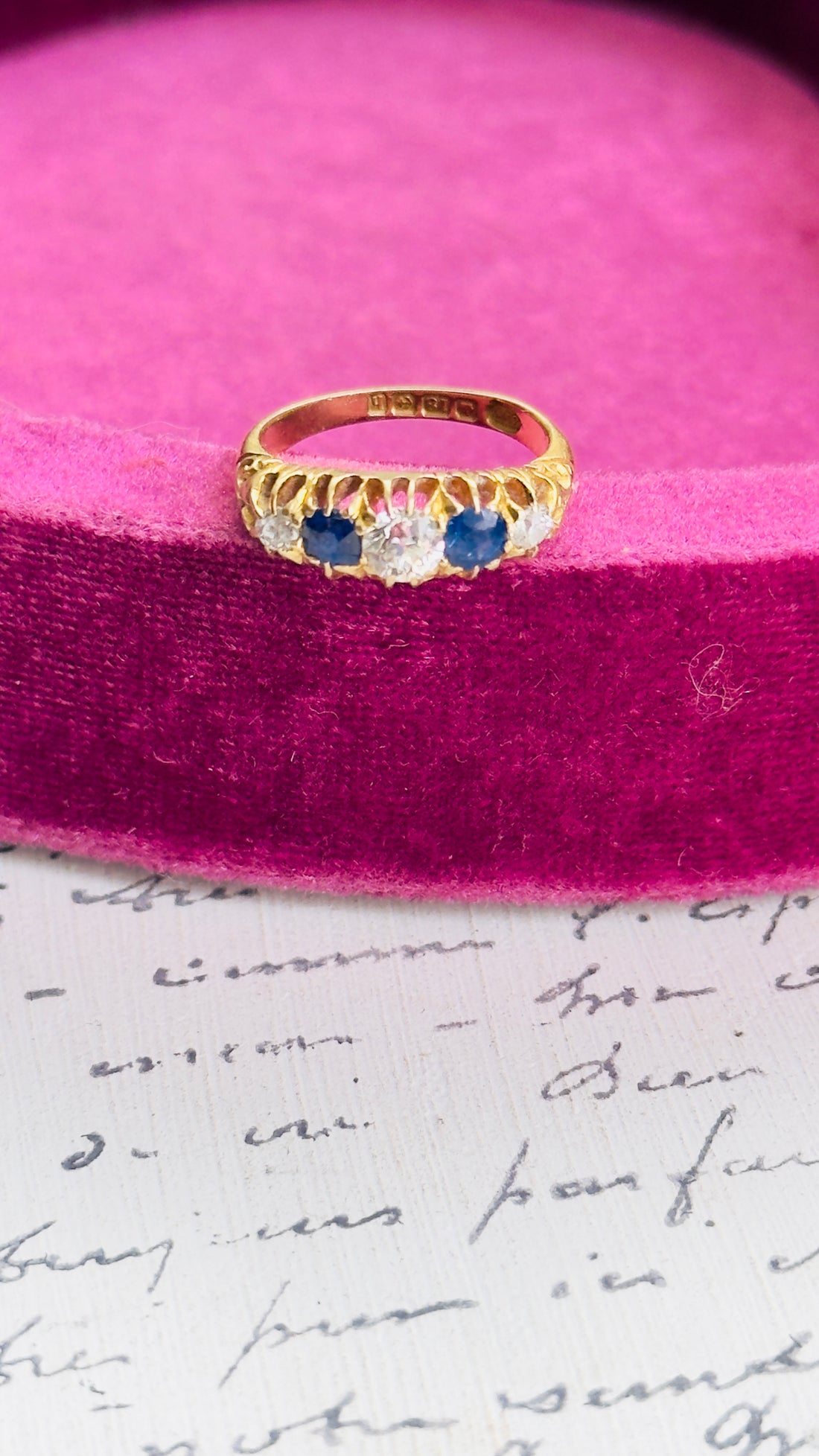 Edwardian Sapphire Ring 18k