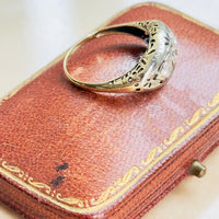 Edwardian three-stone diamond ring i