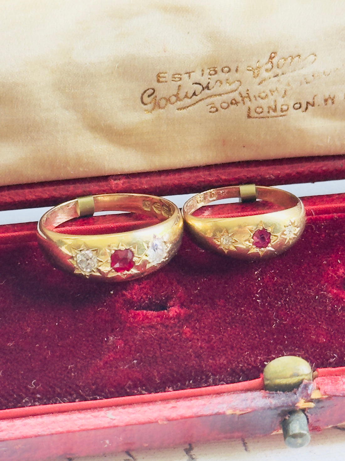 Victorian Ruby & Diamond Ring | 18K Gold | Birmingham, England