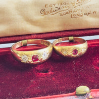 Victorian Ruby & Diamond Ring | 18K Gold | Birmingham, England