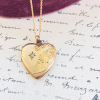 Antique Gold Heart Locket