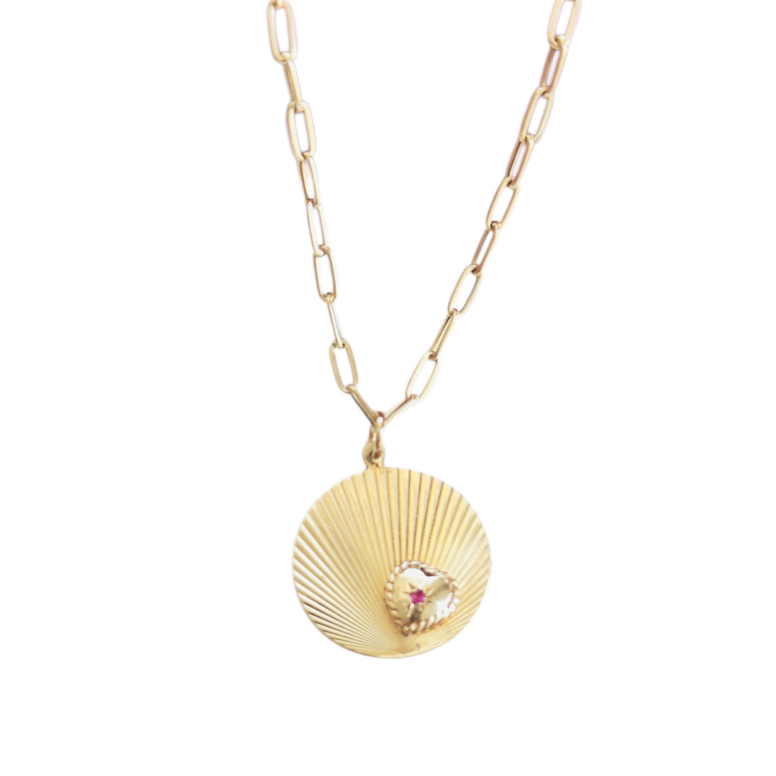 Gold Heart Pendant Necklace