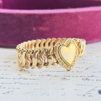 Side view of heart bracelet