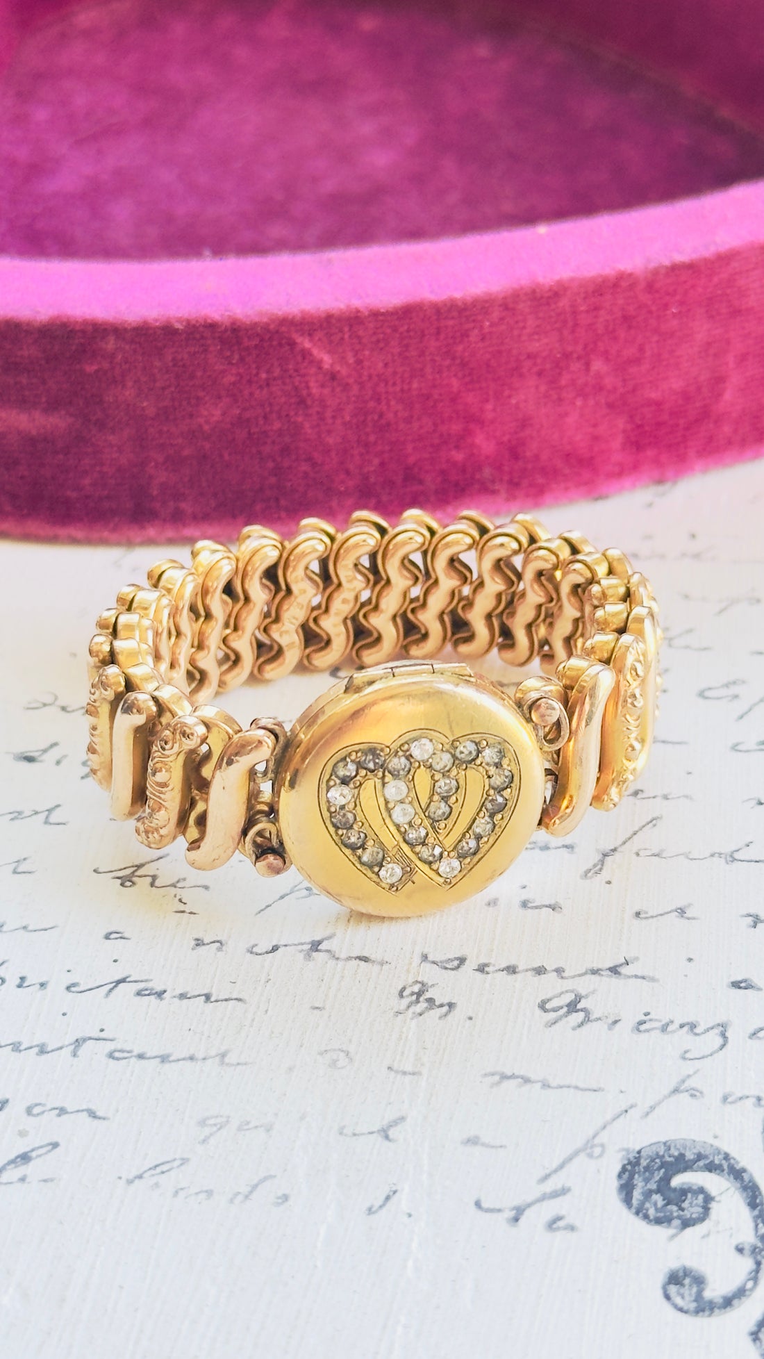 Gold filled Carmen patented sweetheart bracelet by D.F. Briggs