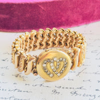 Gold filled Carmen patented sweetheart bracelet by D.F. Briggs
