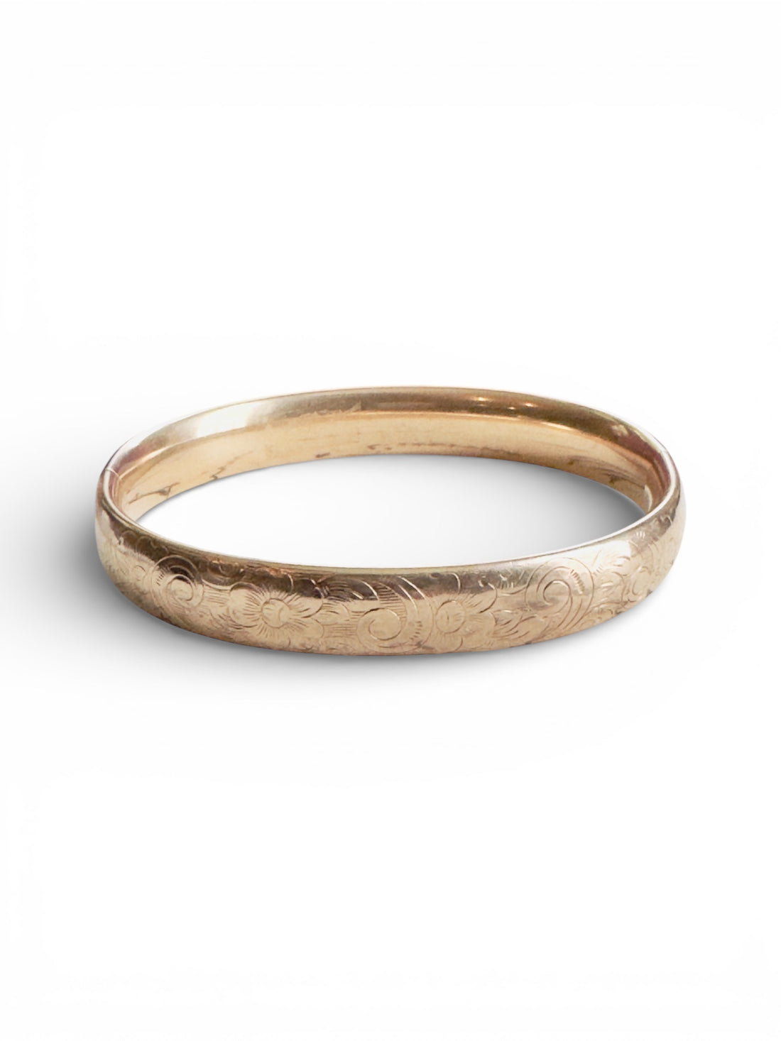 Etched Gold Bangle