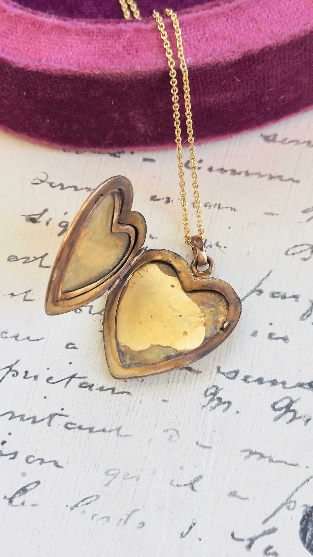 interior of photo locket 