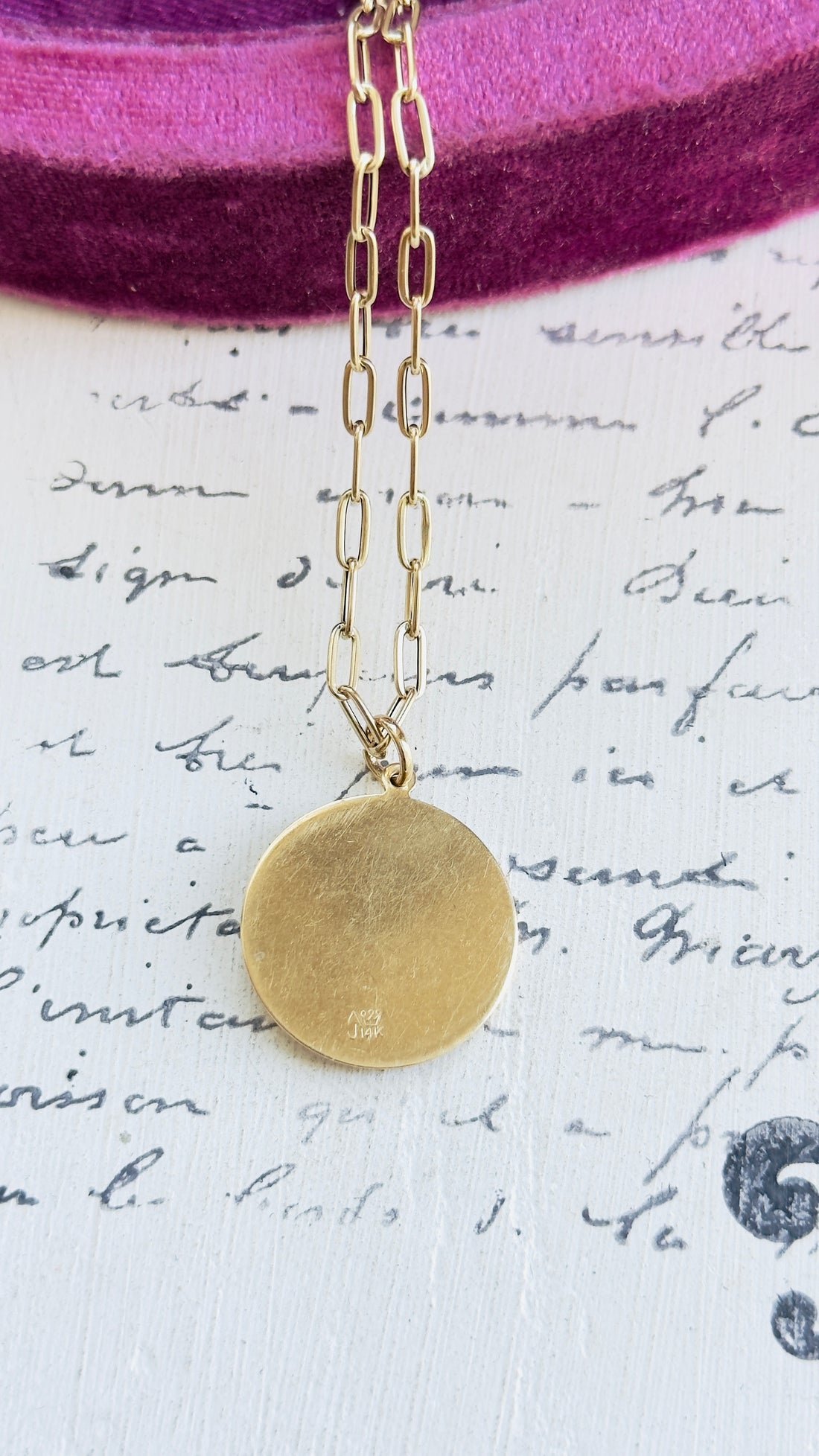 Reverse side of pendant