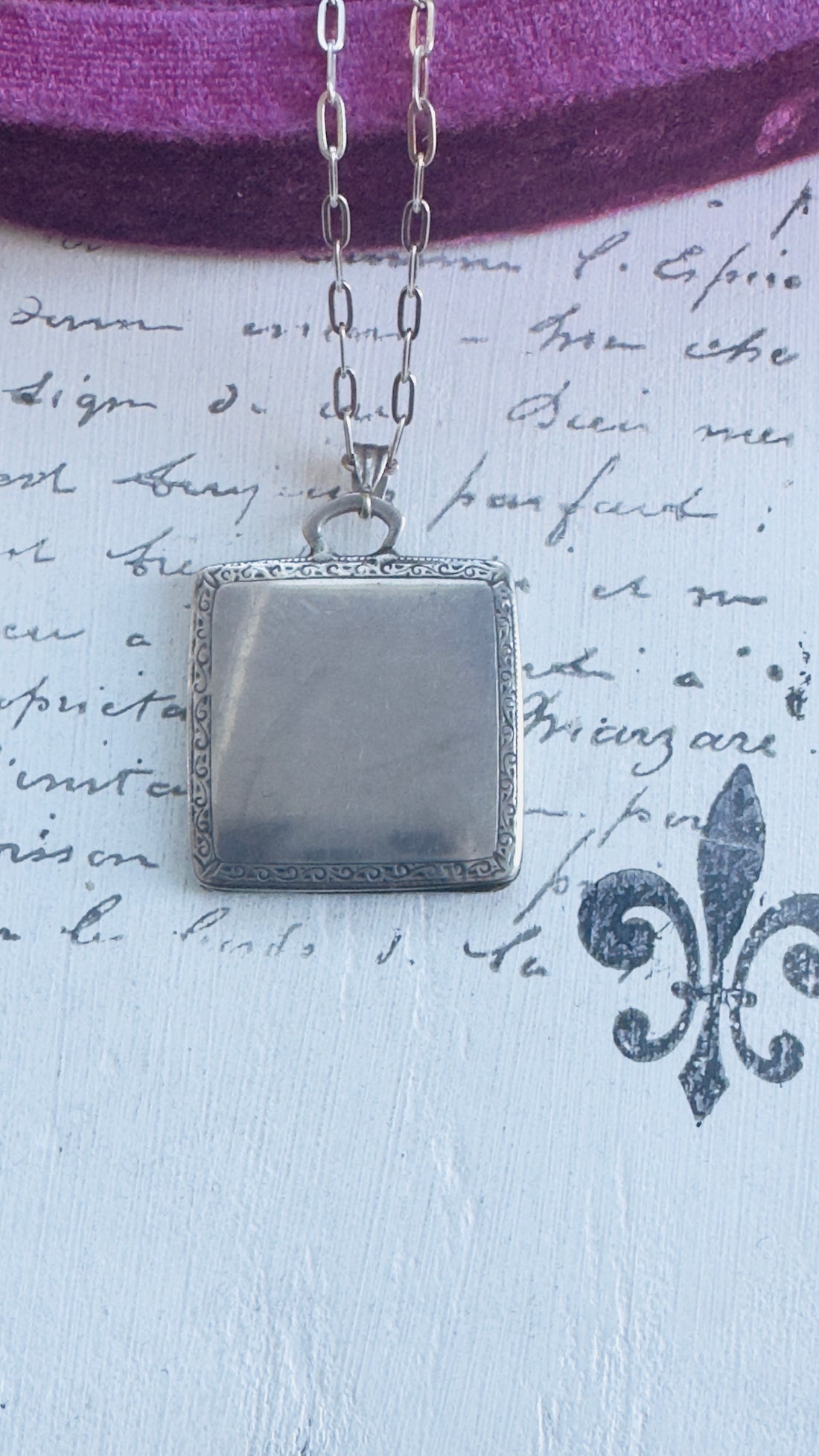 Monogram Sterling Silver Locket