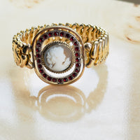 Pitman & Keeler cameo bracelet with expansion band, stackable design