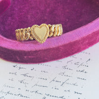 close up of heart bracelet