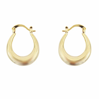 Gold Chunky Dome Hoops