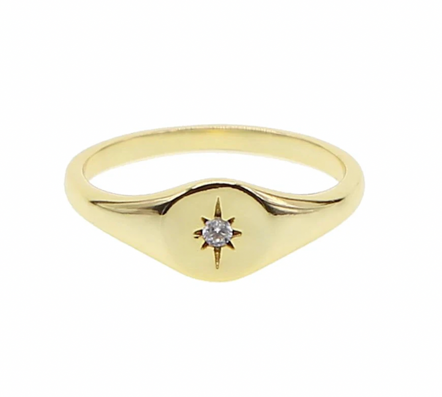 Starburst Signet Ring