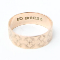 Victorian 1891 Rose Gold Ring | Chester Hallmarked 9ct Cigar Band