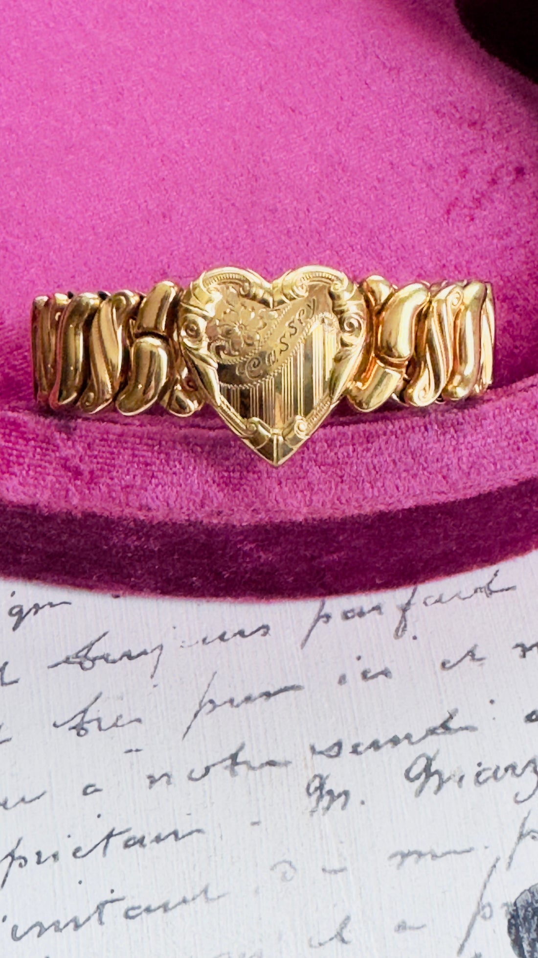 1940s Speidel Phoenix sweetheart bracelet
