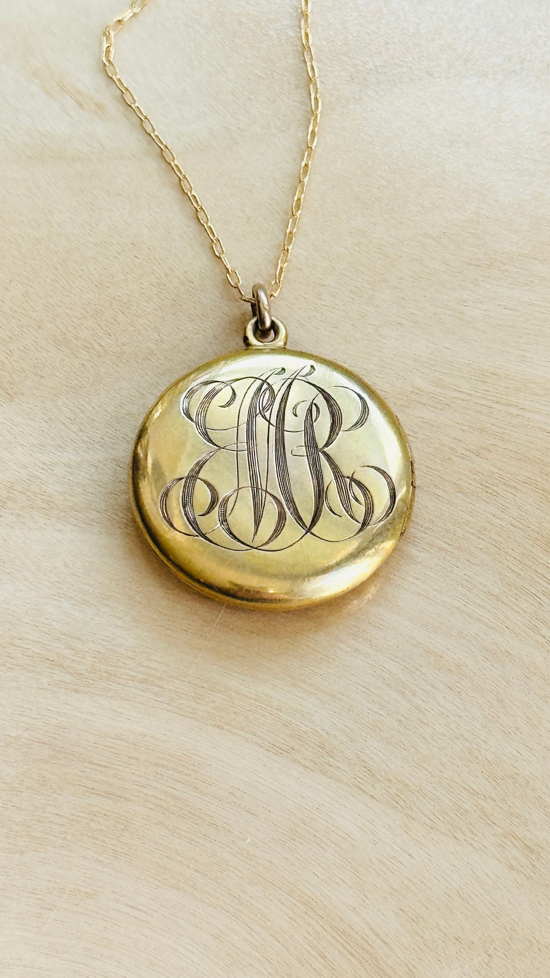 Victorian 14k Gold Monogram Locket