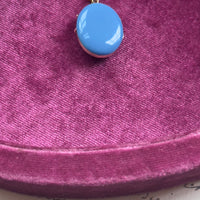 Victorian Blue Enamel Diamond Locket Necklace on 14k Gold Chain | hipV