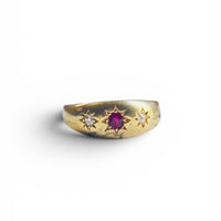 Victorian Ruby & Diamond Ring | 18K Gold | Birmingham, England