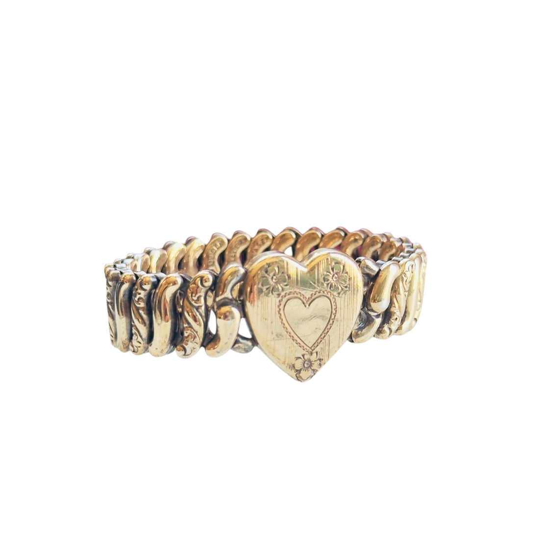 Vintage American Queen sweetheart expansion bracelet by Pitman and Keeler