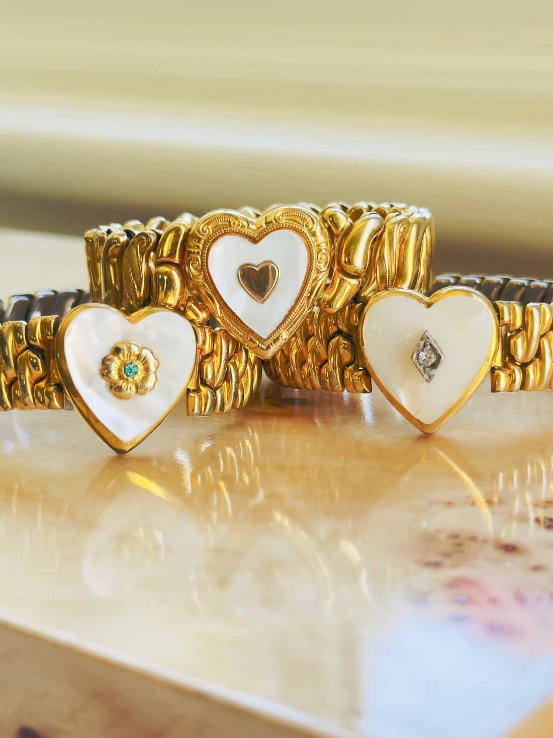 Vintage Gold Sweetheart Bracelets