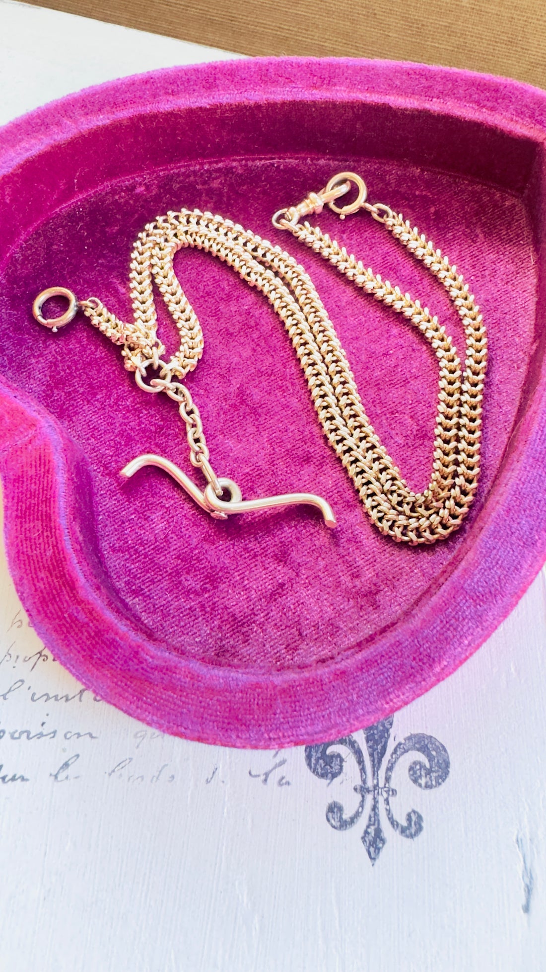 14k Gold Antique Watch Chain