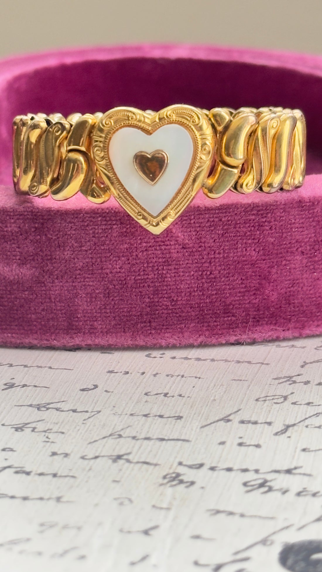 Stacking Gold Heart Braceelet