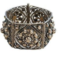 Floral Design Sterling Bracelet