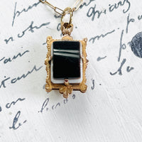 Black Onyx Gold Necklace