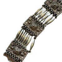 Sterling Mexican Taxco Panel Bracelet