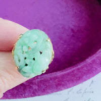 Video of 14k Gold Jade Ring