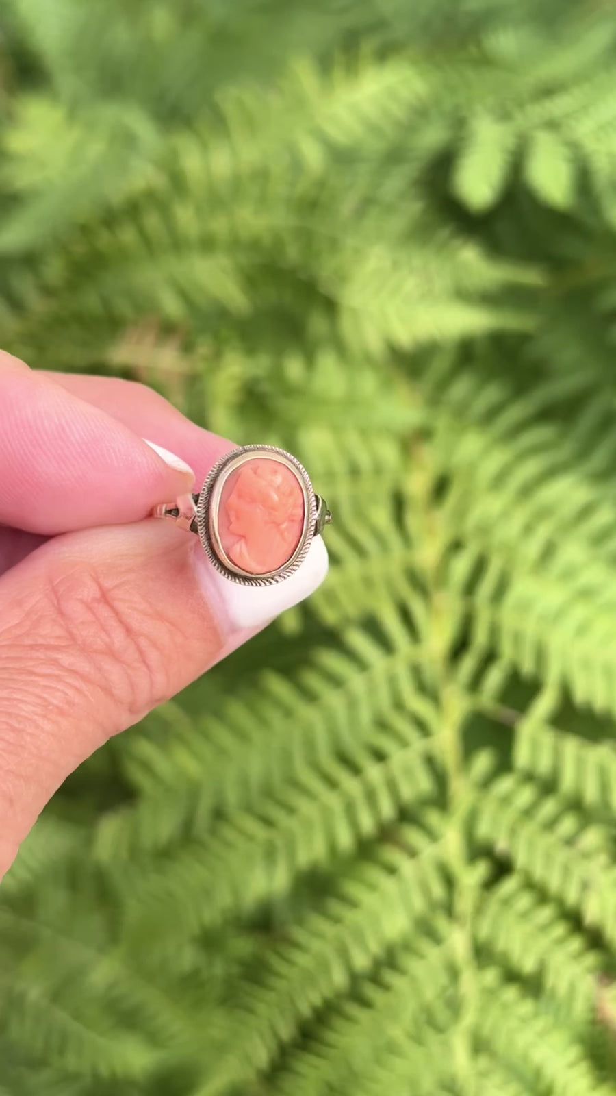 video of antique cameo ring