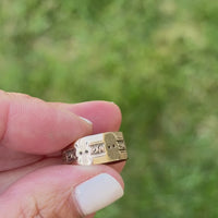 hipV antique unisex gold cigar band ring