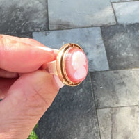 Edwardian 14K Oval Cameo Ring