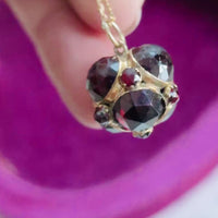 Video of 14k Gold Garnet Orb Pendant